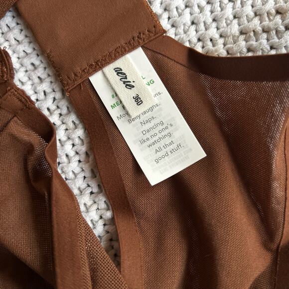 NWT Aerie SMOOTHEZ Mesh Unlined Bra Universe Brown Size 36D - Picture 8 of 8